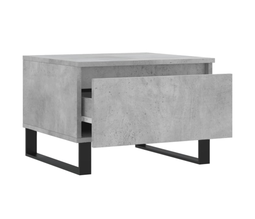 vidaXL Mesa de centro madera de ingeniería gris hormigón 50x46x35 cm