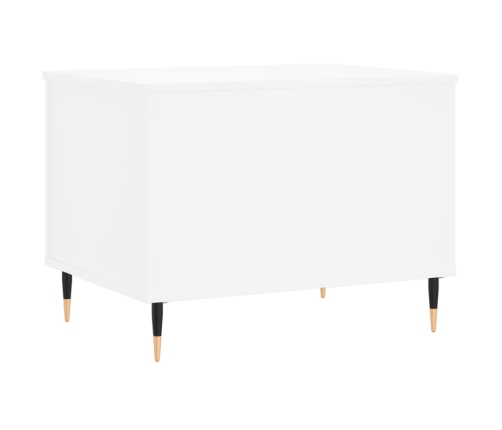 Mesa de centro madera contrachapada blanco 60x44,5x45 cm