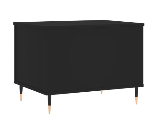 Mesa de centro madera contrachapada negro 60x44,5x45 cm