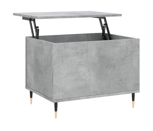 Mesa de centro madera contrachapada gris hormigón 60x44,5x45 cm