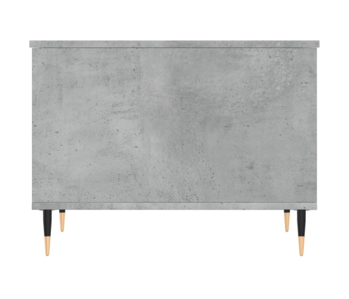 Mesa de centro madera contrachapada gris hormigón 60x44,5x45 cm