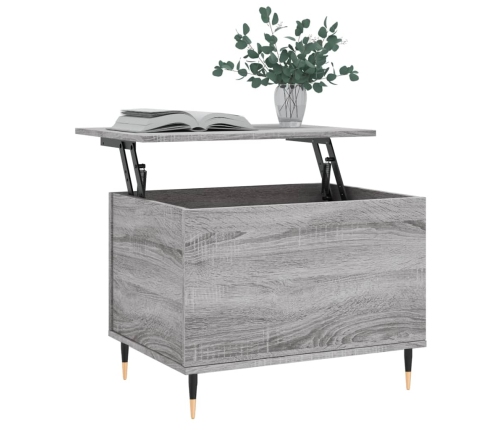 Mesa de centro madera contrachapada gris Sonoma 60x44,5x45 cm