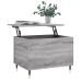 Mesa de centro madera contrachapada gris Sonoma 60x44,5x45 cm