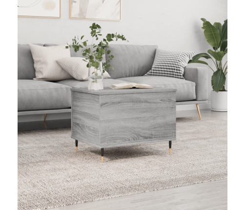 Mesa de centro madera contrachapada gris Sonoma 60x44,5x45 cm