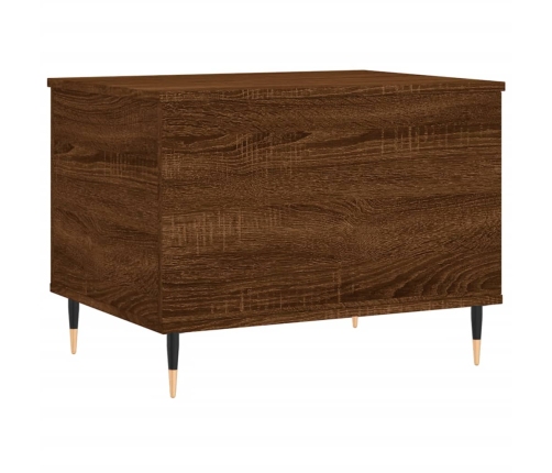 Mesa de centro madera contrachapada roble marrón 60x44,5x45 cm