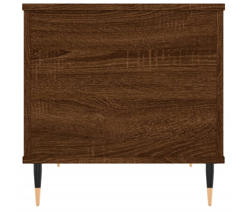 Mesa de centro madera contrachapada roble marrón 60x44,5x45 cm