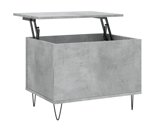 Mesa de centro madera contrachapada gris hormigón 60x44,5x45 cm