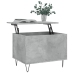 Mesa de centro madera contrachapada gris hormigón 60x44,5x45 cm