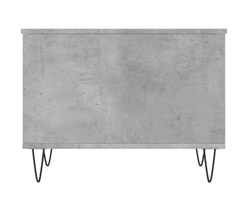 Mesa de centro madera contrachapada gris hormigón 60x44,5x45 cm