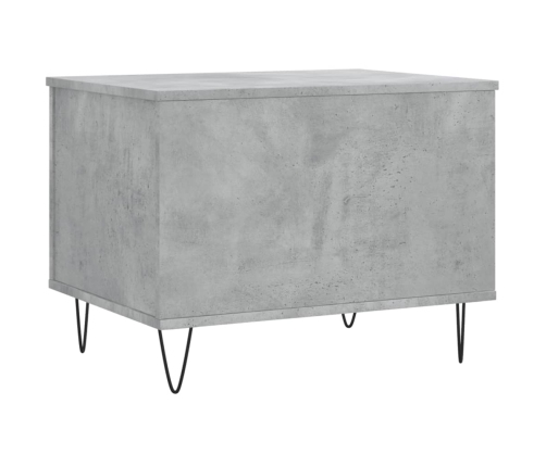 Mesa de centro madera contrachapada gris hormigón 60x44,5x45 cm