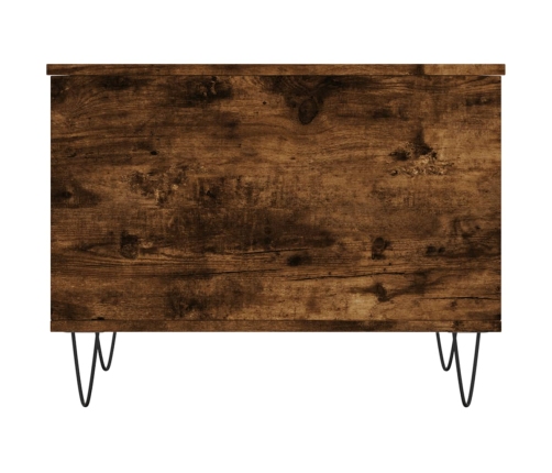 Mesa de centro madera contrachapada roble ahumado 60x44,5x45 cm