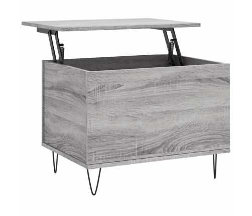 Mesa de centro madera contrachapada gris Sonoma 60x44,5x45 cm