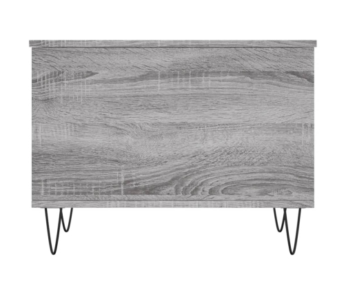 Mesa de centro madera contrachapada gris Sonoma 60x44,5x45 cm