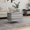 vidaXL Mesa de centro madera contrachapada gris Sonoma 60x44,5x45 cm