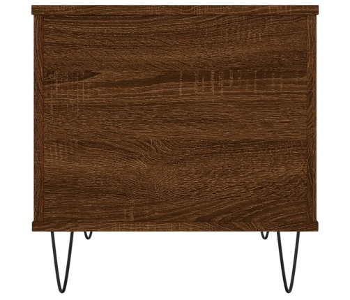 Mesa de centro madera contrachapada roble marrón 60x44,5x45 cm