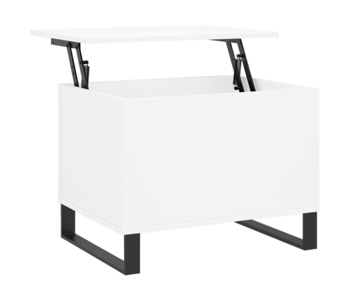 Mesa de centro madera contrachapada blanco 60x44,5x45 cm