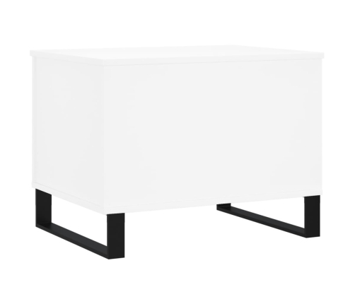 Mesa de centro madera contrachapada blanco 60x44,5x45 cm