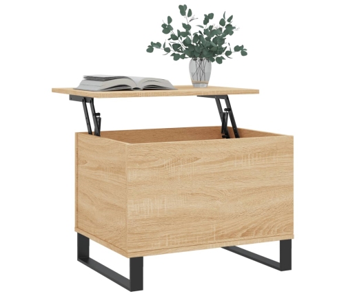 Mesa de centro madera contrachapada roble Sonoma 60x44,5x45 cm