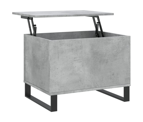 Mesa de centro madera contrachapada gris hormigón 60x44,5x45 cm