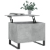 Mesa de centro madera contrachapada gris hormigón 60x44,5x45 cm