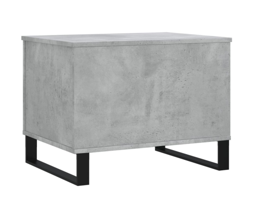 Mesa de centro madera contrachapada gris hormigón 60x44,5x45 cm