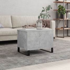 Mesa de centro madera contrachapada gris hormigón 60x44,5x45 cm