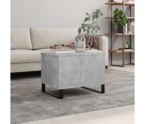 Mesa de centro madera contrachapada gris hormigón 60x44,5x45 cm