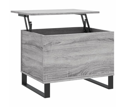 Mesa de centro madera contrachapada gris Sonoma 60x44,5x45 cm