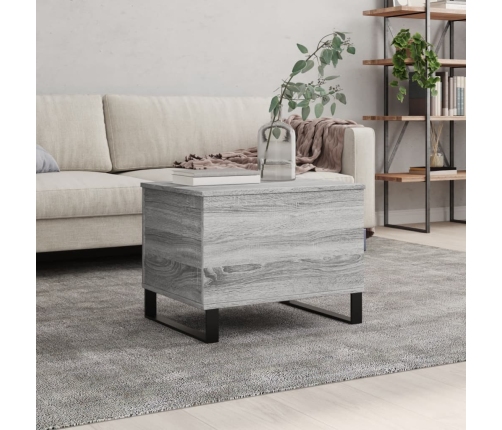 Mesa de centro madera contrachapada gris Sonoma 60x44,5x45 cm