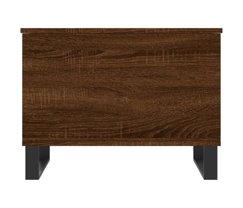 Mesa de centro madera contrachapada roble marrón 60x44,5x45 cm