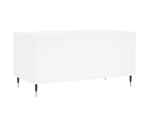 Mesa de centro madera contrachapada blanco 90x44,5x45 cm