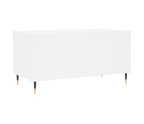 Mesa de centro madera contrachapada blanco 90x44,5x45 cm