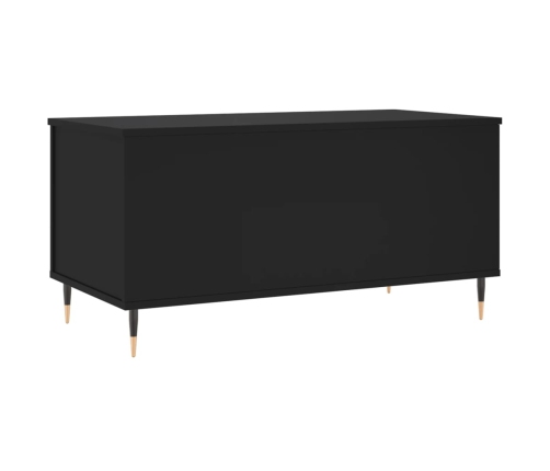 Mesa de centro madera contrachapada negro 90x44,5x45 cm