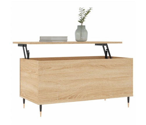 Mesa de centro madera contrachapada roble Sonoma 90x44,5x45 cm