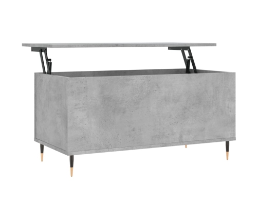 vidaXL Mesa de centro madera contrachapada gris hormigón 90x44,5x45 cm