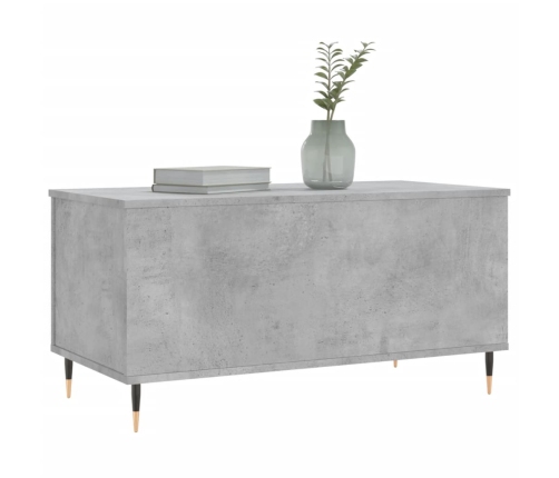 vidaXL Mesa de centro madera contrachapada gris hormigón 90x44,5x45 cm