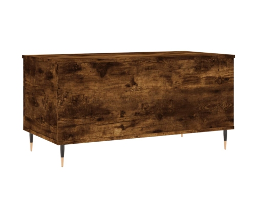 Mesa de centro madera contrachapada roble ahumado 90x44,5x45 cm