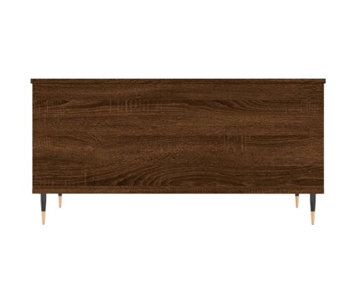 Mesa de centro madera contrachapada roble marrón 90x44,5x45 cm