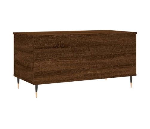 Mesa de centro madera contrachapada roble marrón 90x44,5x45 cm