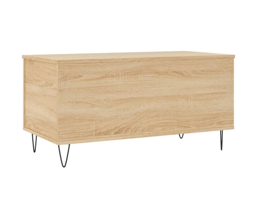 Mesa de centro madera contrachapada roble Sonoma 90x44,5x45 cm