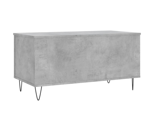 Mesa de centro madera contrachapada gris hormigón 90x44,5x45 cm