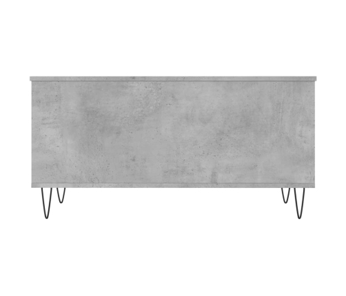 Mesa de centro madera contrachapada gris hormigón 90x44,5x45 cm