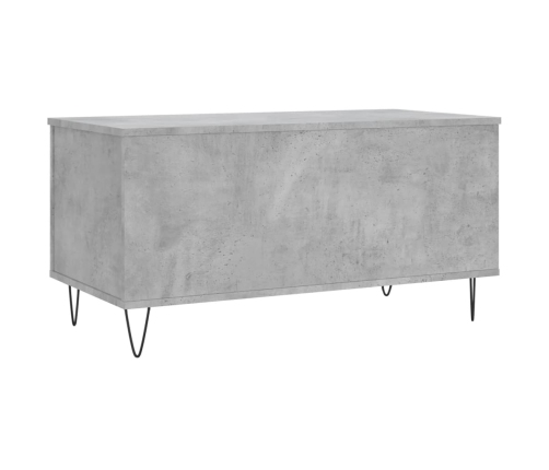 Mesa de centro madera contrachapada gris hormigón 90x44,5x45 cm