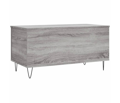 Mesa de centro madera contrachapada gris Sonoma 90x44,5x45 cm