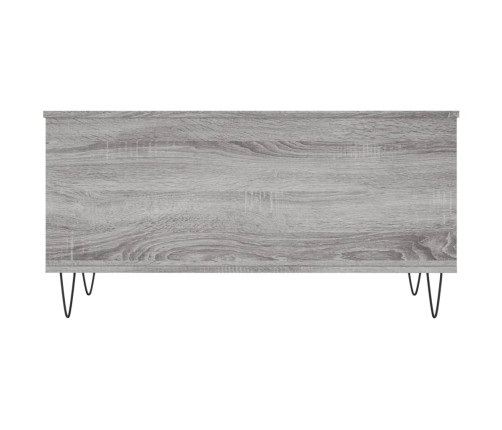 Mesa de centro madera contrachapada gris Sonoma 90x44,5x45 cm