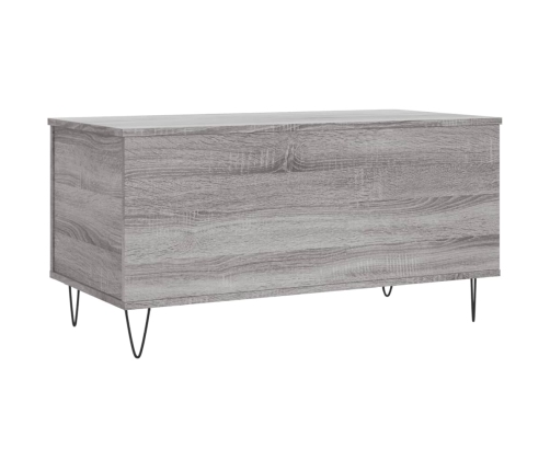 Mesa de centro madera contrachapada gris Sonoma 90x44,5x45 cm