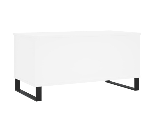 Mesa de centro madera contrachapada blanco 90x44,5x45 cm