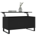 Mesa de centro madera contrachapada negro 90x44,5x45 cm