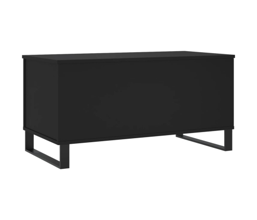 Mesa de centro madera contrachapada negro 90x44,5x45 cm