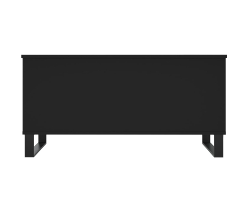 Mesa de centro madera contrachapada negro 90x44,5x45 cm